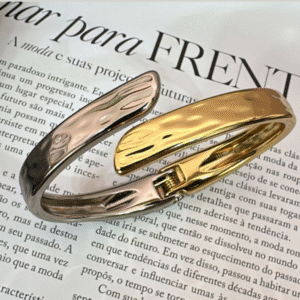 Bracelete karen duo de banhos, semijoia com verniz italiano