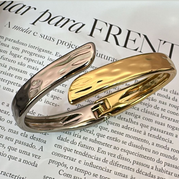 Bracelete karen duo de banhos, semijoia com verniz italiano