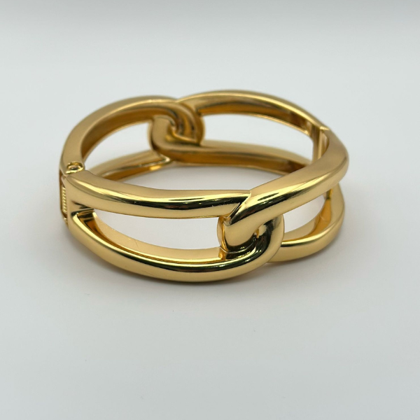 Bracelete Karina maxi elos ouro em semijoia com verniz italiano