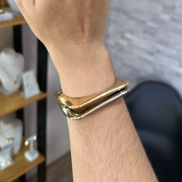 Bracelete Olívia – Banho Ouro e Níquel com Verniz Italiano - Imagem 2